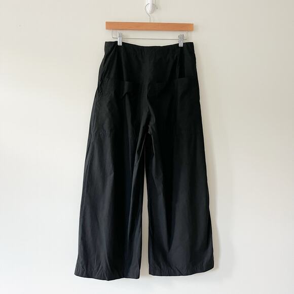 Rundholz Black Label Black Wide Leg Cotton Buttonfly Trouser Pants, Size Small - Picture 3 of 14